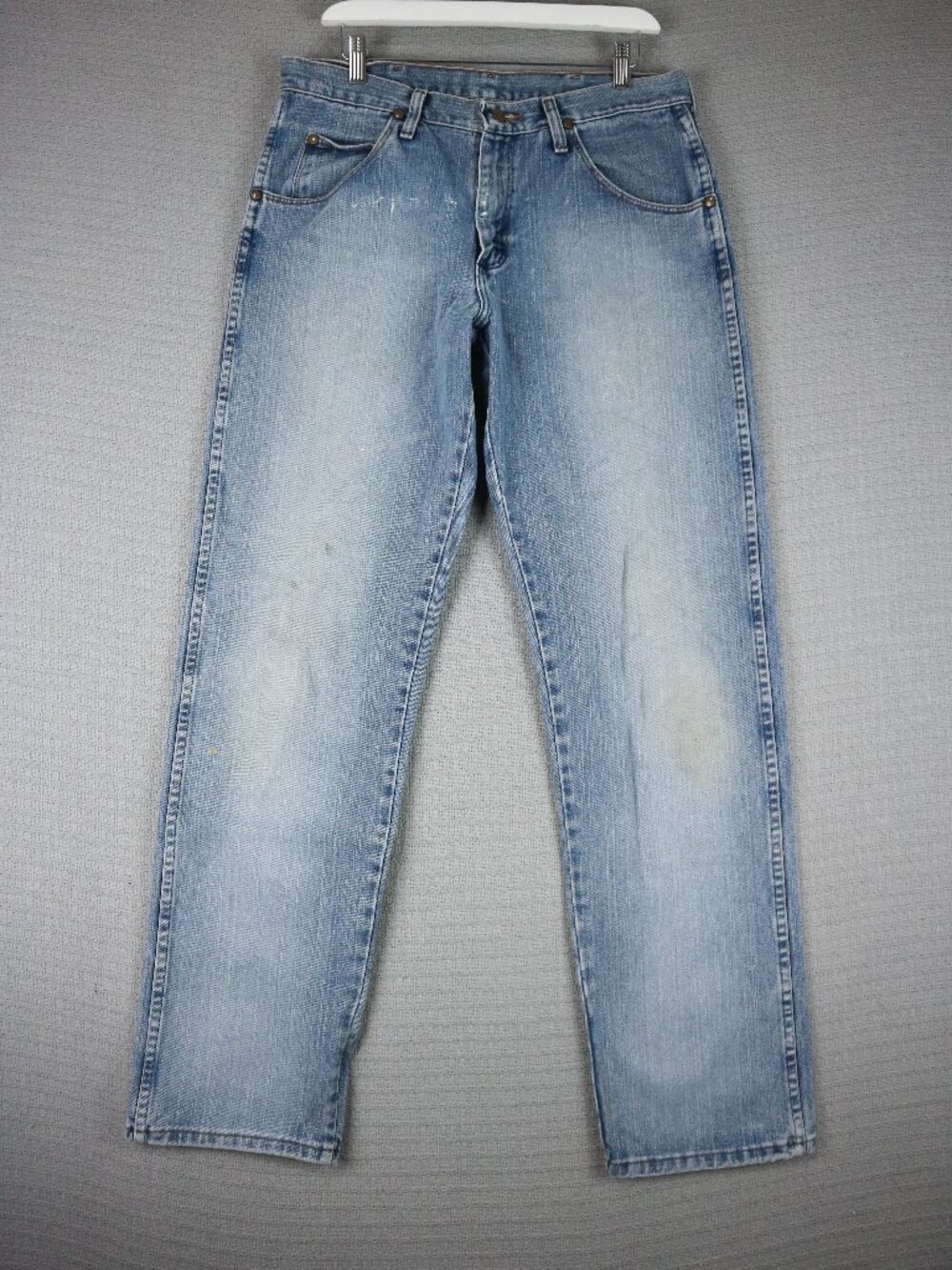 Wrangler 6MWZDSW Light Wash Straight Cut Denim Jeans 33x34